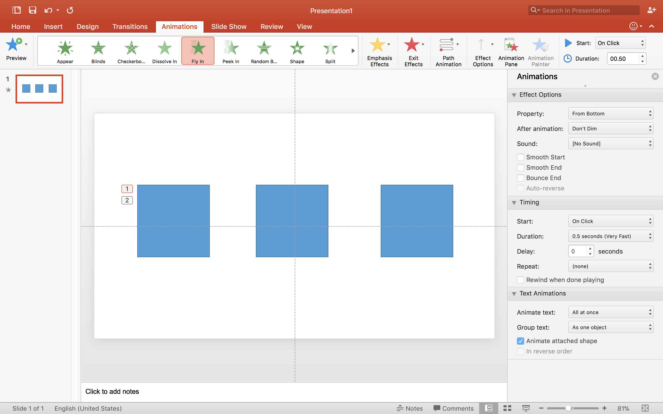 animate bullet points one at a time in powerpoint for mac